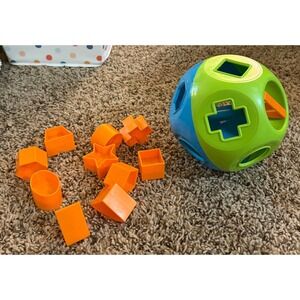 Tupperware Shape-O-Toy Orange-Green-Blue